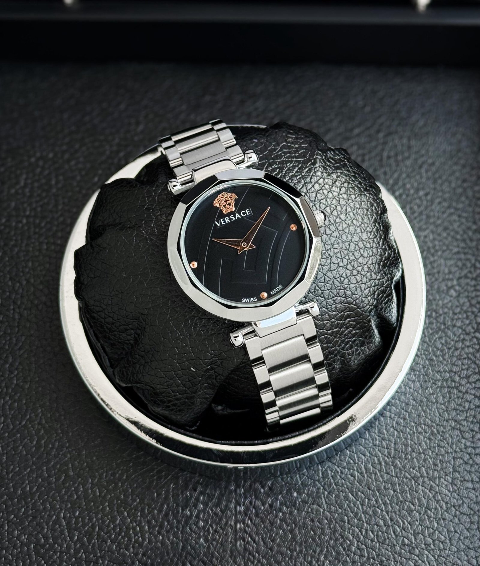 Versace Silver Round Slim Premium