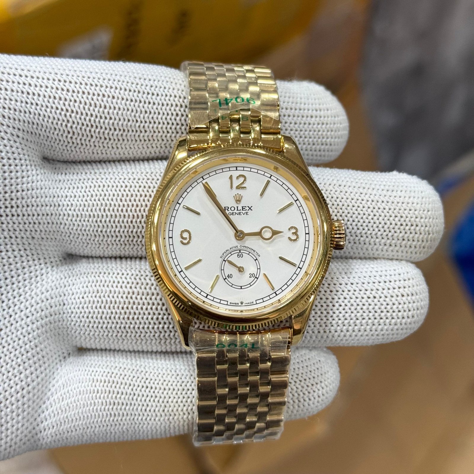 Rolex 1908 Gold White Semi ETA